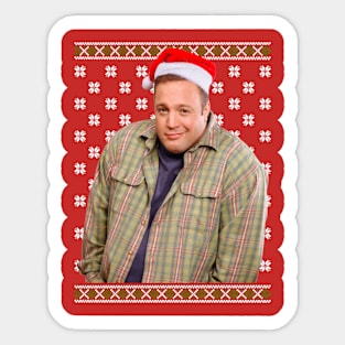 Kevin James sheepish Santa ugly Christmas Sticker